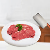 Kitchen Use White Plastic Chopping Board with Handle Design for Hanging and Non Slip Grain Surface