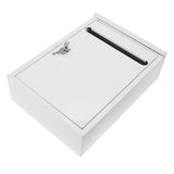 White Lockable Wall Mount Letter Box for Donation Suggestion and Ballot Collection
