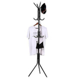 Coat Rack 12 Hook Standalone Stainless Steel Hat Stand Clothes Hanger Hall Tree
