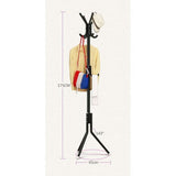 Coat Rack 12 Hook Standalone Stainless Steel Hat Stand Clothes Hanger Hall Tree