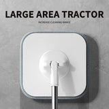 Automatic Rotating Mop Bucket Set Clean Dirt Separation Household Cleaning Built in Hair Brush Velvet Mop Head Strong Absorption No Hand Washing Required for Daily Home Cleaning,White