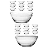 20 Pcs Glass Bowls for Serving Salad, Dipping Sauces, Desserts - Multipurpose Clear Glass Cups for Kitchen and Parties In Australia - Darrahopens