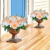 Cemetery Flower Arrangement for Gravesite, Realistic Silk Bouquet with Saddle, Lasting Outdoor Cemetery Flowers, Fall and Christmas Floral Decorations In Australia - Darrahopens