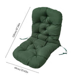 Waterproof Rocking Chair Cushion 48" x 24" x 6" Non-Slip Rattan Wicker Chair Cushion Memory Foam Swivel Rocker Seat Pad with Straps for Outdoor Furniture Patio Indoor Bedroom Porch (Red)