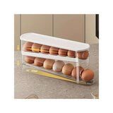 Darrahopens Home & Garden > Kitchenware > Food Storage Automatic Double-Layer Egg Holder – Freshness Keeper Sliding Container for 12-14 Eggs, Hinged Design Plastic Refrigerator Organizer（1Pcs） In Australia - Darrahopens