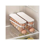 Darrahopens Home & Garden > Kitchenware > Food Storage Automatic Double-Layer Egg Holder – Freshness Keeper Sliding Container for 12-14 Eggs, Hinged Design Plastic Refrigerator Organizer（1Pcs） In Australia - Darrahopens