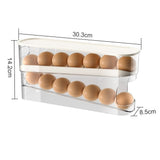 Darrahopens Home & Garden > Kitchenware > Food Storage Automatic Double-Layer Egg Holder – Freshness Keeper Sliding Container for 12-14 Eggs, Hinged Design Plastic Refrigerator Organizer（1Pcs） In Australia - Darrahopens