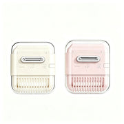 2 sets of 3-in-1 hair trimming tools - home fine hair clippers, combs, and hair cutting sets (pink, off white)