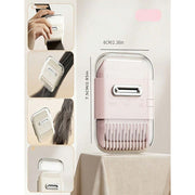 2 sets of 3-in-1 hair trimming tools - home fine hair clippers, combs, and hair cutting sets (pink, off white)