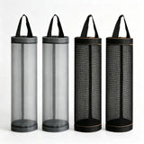 Black and grey wall mounted plastic bag clamp dispenser - suitable for small-sized storage of kitchen garbage bags.（4Pcs）