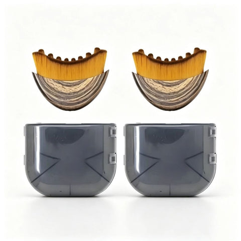 Lymphatic Shaping Facial Brush – Detox Massage Brush for Chin & Neck Contour, Soft Bristles.（2Pcs）