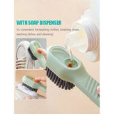 2 plastic shoe and clothing cleaning brushes - multi-purpose household cleaning tools (white, green) In Australia - Darrahopens
