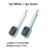 2 plastic shoe and clothing cleaning brushes - multi-purpose household cleaning tools (white, green) In Australia - Darrahopens