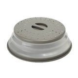 Multi purpose silicone microwave splash guard - kitchen reusable food tray cover (gray)