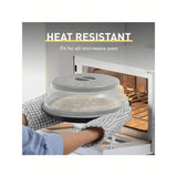 Multi purpose silicone microwave splash guard - kitchen reusable food tray cover (gray)