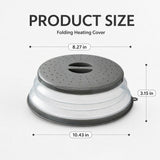 Multi purpose silicone microwave splash guard - kitchen reusable food tray cover (gray)