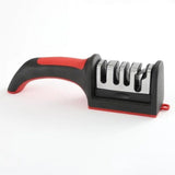 Four stage handheld knife sharpener - multifunctional quick sharpening tool with anti slip base (1Pcs)