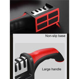 Four stage handheld knife sharpener - multifunctional quick sharpening tool with anti slip base (1Pcs)