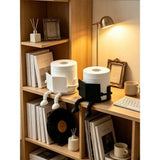 Darrahopens Home & Garden > Bathroom Accessories > Toilet Paper Holders 2-piece creative humanoid toilet paper holder - new ABS plastic home decoration and desktop storage (black and white) In Australia - Darrahopens
