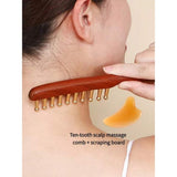 1Pcs Scalp Massage Comb & Gua Sha Board Set with Storage Bag – Acupressure Relaxation Tool for Head & Body