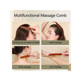 1Pcs Scalp Massage Comb & Gua Sha Board Set with Storage Bag – Acupressure Relaxation Tool for Head & Body