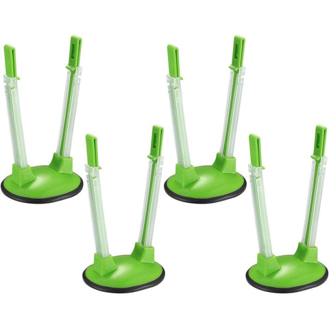 4 free bag racks - kitchen food preservation bag rack and plastic bag storage rack (green)