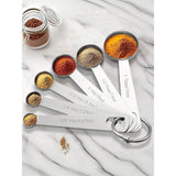 6-Piece Stainless Steel Measuring Spoons Set – Metal Kitchen Tool for Dry & Wet Ingredients