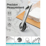6-Piece Stainless Steel Measuring Spoons Set – Metal Kitchen Tool for Dry & Wet Ingredients