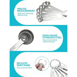 6-Piece Stainless Steel Measuring Spoons Set – Metal Kitchen Tool for Dry & Wet Ingredients