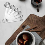 6-Piece Stainless Steel Measuring Spoons Set – Metal Kitchen Tool for Dry & Wet Ingredients