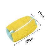 Darrahopens Home & Garden > Laundry & Cleaning > Laundry Wash Bags 2 Pcs Reusable Sports Shoe Laundry Bag, With Plush Cleaning Fiber, Breathable Mesh, Zipper Protection, And Hanging Ring (Yellow) In Australia - Darrahopens