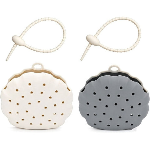 Darrahopens Home & Garden > Bathroom Accessories > Shower Accessories 2 Pcs Silicone Shower Steamer Holder Suction Cup, With Drainage, Wall Mount Shower Accessories for Bathroom, Bedroom, Closet（White & Gray） In Australia - Darrahopens