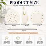Darrahopens Home & Garden > Bathroom Accessories > Shower Accessories 2 Pcs Silicone Shower Steamer Holder Suction Cup, With Drainage, Wall Mount Shower Accessories for Bathroom, Bedroom, Closet（White & Gray） In Australia - Darrahopens