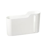Stackable Garbage Bag Dispenser, Compact Dispenser with Built-In Slot for Multi-Roll Storage, Kitchen Bathroom and Utility Room Organizer, White