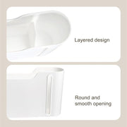 Stackable Garbage Bag Dispenser, Compact Dispenser with Built-In Slot for Multi-Roll Storage, Kitchen Bathroom and Utility Room Organizer, White