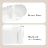 Stackable Garbage Bag Dispenser, Compact Dispenser with Built-In Slot for Multi-Roll Storage, Kitchen Bathroom and Utility Room Organizer, White