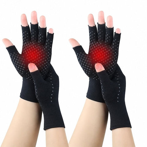 Darrahopens Health & Beauty > Health & Wellbeing > Supports & Braces 2 Pairs Compression Gloves with a Fingerless Design That Are Breathable And Non-Slip, Intended to Alleviate Discomfort,19.4*7-7.3cm,Black In Australia - Darrahopens