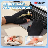 Darrahopens Health & Beauty > Health & Wellbeing > Supports & Braces 2 Pairs Compression Gloves with a Fingerless Design That Are Breathable And Non-Slip, Intended to Alleviate Discomfort,19.4*7-7.3cm,Black In Australia - Darrahopens