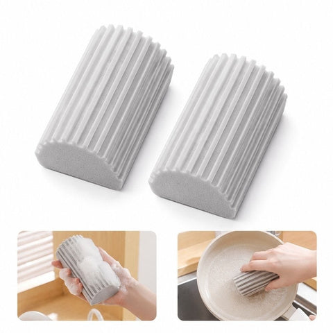 Darrahopens Home & Garden > Kitchenware > Kitchen Utensils 2 Pcs Cleaning Sponge, Used For Floor, Air Vent, Mirror, Ceiling Fan And Cobweb Cleaning, Dust-Free Flying And Spreading,10.5*5.5*4.5cm,Grey In Australia - Darrahopens