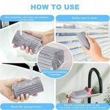 Darrahopens Home & Garden > Kitchenware > Kitchen Utensils 2 Pcs Cleaning Sponge, Used For Floor, Air Vent, Mirror, Ceiling Fan And Cobweb Cleaning, Dust-Free Flying And Spreading,10.5*5.5*4.5cm,Grey In Australia - Darrahopens