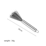 Darrahopens Home & Garden > Kitchenware > Kitchen Utensils 3 Pcs Premium Stainless Steel Handle Multi-Function Gap Cleaning Brush, Flexible Fine Bristles For Deep Cleaning ,With Hanging Hook,20cm In Australia - Darrahopens