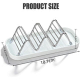 Wavy Soap Dish Drain Rack,Stainless Steel Countertop Sponge And Cleaning Cloth Drain Rack, Quick Drainage, Keeps Countertop Dry,18.7*8.2*4.4cm