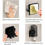2 Pcs No-Drill Bathroom Toothbrush Holder Wall Mount Toothbrush Cup Organizer Rack For Electric Toothbrush Bathroom Accessories5.1*5.1*3.3cm,Black