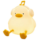 Darrahopens Home & Garden > Lighting > Night Lights & Ambient Lighting Music Duck Silicone Night Light - USB Rechargeable, Touch Sensor, Three Brightness Levels, Timer Function,11.5*11.4*9.6cm In Australia - Darrahopens