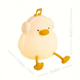Darrahopens Home & Garden > Lighting > Night Lights & Ambient Lighting Music Duck Silicone Night Light - USB Rechargeable, Touch Sensor, Three Brightness Levels, Timer Function,11.5*11.4*9.6cm In Australia - Darrahopens
