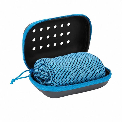 1 Pcs Quick Drying Cooling Towel, Soft Breathable Cold Sweat Absorbing Cooling Towel With For Sports, Running, Yoga,30*100cm,Sky-blue In Australia - Darrahopens