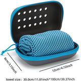 1 Pcs Quick Drying Cooling Towel, Soft Breathable Cold Sweat Absorbing Cooling Towel With For Sports, Running, Yoga,30*100cm,Sky-blue