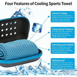 1 Pcs Quick Drying Cooling Towel, Soft Breathable Cold Sweat Absorbing Cooling Towel With For Sports, Running, Yoga,30*100cm,Sky-blue In Australia - Darrahopens