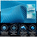 1 Pcs Quick Drying Cooling Towel, Soft Breathable Cold Sweat Absorbing Cooling Towel With For Sports, Running, Yoga,30*100cm,Sky-blue In Australia - Darrahopens