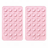 Darrahopens Electronics > Mobile Accessories > Car Mounts 2 Pcs Double-Sided Suction Cup Phone Holder, 24 Suction Cups Per Side, Detachable, Waterproof, Suitable For Any Smooth Surface,5.3*8*0.5cm,Pink In Australia - Darrahopens